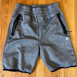 Gray Athletic Shorts with Black Trim